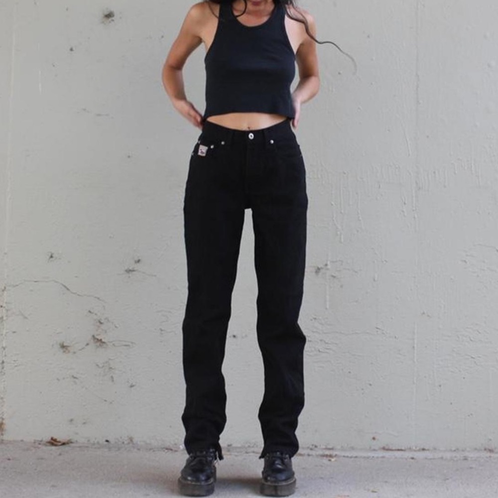 Cruel Girl Slim Fit Black Denim Jean 13 Long 29x32 Vintage High Rise Goth Grunge